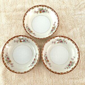 VINTAGE 1940s Occupied Japan Diamond “Roslyn” Fine China Desert Sauce Fruit Bowl